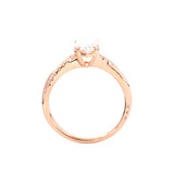 14K Rose Gold 1.5ct Pear Cut Lab Diamond Twist Pave Ring 14K Rose Gold 1.5ct Pear Cut Lab Diamond Twist Pave Ring