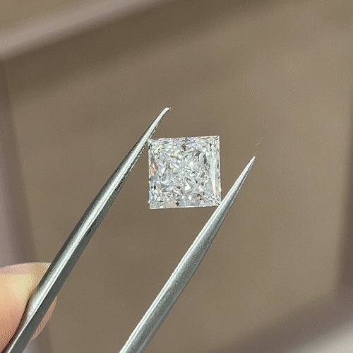 3.44ct Princess Cut Lab Diamond D VVS2 NO.962 3.44ct Princess Cut Lab Diamond D VVS2 NO.962