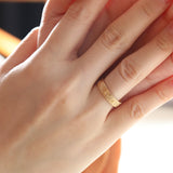 14K Yellow Gold Wedding Ring – Art Nouveau Nature-Inspired Design 14K Yellow Gold Wedding Ring – Art Nouveau Nature-Inspired Design