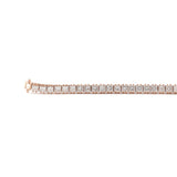 18K Rose Gold Princess Cut Lab Diamond Tennis Bracelet 18K Rose Gold Princess Cut Lab Diamond Tennis Bracelet