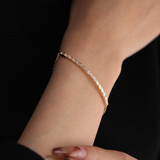 14K Yellow Gold Baguette Cut Lab Diamond Bangle Bracelet 14K Yellow Gold Baguette Cut Lab Diamond Bangle Bracelet