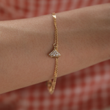 18K Yollow Gold Round Lab Diamond Skirt Pendant Necklace 18K Yollow Gold Round Lab Diamond Skirt Pendant Necklace