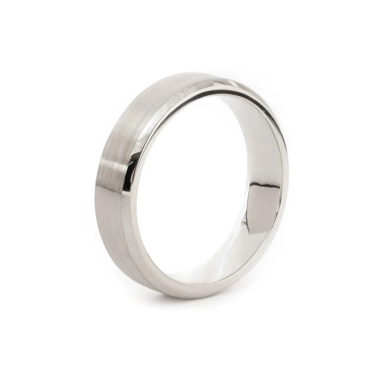 14K Yellow Gold Classic Flat Matte Brushed Men's Wedding Band 14K White Gold 14K Yellow Gold Classic Flat Matte Brushed Men's Wedding Band 14K White Gold