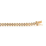 18K Yellow Gold Oval Cut Lab Diamond Bezel Tennis Bracelet 18K Yellow Gold Oval Cut Lab Diamond Bezel Tennis Bracelet