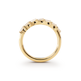 14K Yellow Gold Baguette Cut Lab Diamond 7 Stone Half Eternity Ring 14K Yellow Gold Baguette Cut Lab Diamond 7 Stone Half Eternity Ring