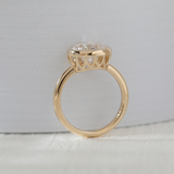 14K Yellow Gold Round Lab Diamond Bezel Crowm Basket Solitaire Ring 14K Yellow Gold Round Lab Diamond Bezel Crowm Basket Solitaire Ring
