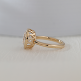 14K Yellow Gold Round Lab Diamond Bezel Crowm Basket Solitaire Ring 14K Yellow Gold Round Lab Diamond Bezel Crowm Basket Solitaire Ring
