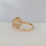 14K Yellow Gold Round Lab Diamond Bezel Crowm Basket Solitaire Ring 14K Yellow Gold Round Lab Diamond Bezel Crowm Basket Solitaire Ring