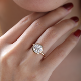 14K Yellow Gold Round Lab Diamond Bezel Crowm Basket Solitaire Ring 14K Yellow Gold Round Lab Diamond Bezel Crowm Basket Solitaire Ring