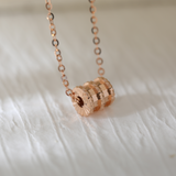 14K Rose Gold Lucky Roller Pendant Necklace 14K Rose Gold Lucky Roller Pendant Necklace