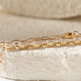 18K Yellow Gold Pear Lab Diamond 9 Stone Chain Bracelet 18K Yellow Gold Pear Lab Diamond 9 Stone Chain Bracelet