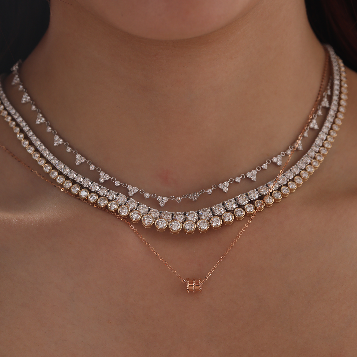 14K Rose Gold Lucky Roller Pendant Necklace 14K Rose Gold Lucky Roller Pendant Necklace