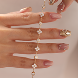 18K Yellow Gold Round Lab Diamond Fancy Shape Station Bracelet 18K Yellow Gold Round Lab Diamond Fancy Shape Station Bracelet