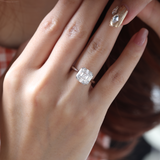 Platinum 5ct Antique Asscher Cut Lab Diamond Double Claw Prong Basket Solitaire Ring Platinum 5ct Antique Asscher Cut Lab Diamond Double Claw Prong Basket Solitaire Ring