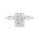 14K White Gold 3.5ct Radiant Cut Lab Diamond Hidden Halo Ring 14K White Gold 3.5ct Radiant Cut Lab Diamond Hidden Halo Ring