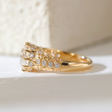 14K Yellow Gold 3.5ct Elongated Lab Diamond Antique-inspired Ring 14K Yellow Gold 3.5ct Elongated Lab Diamond Antique-inspired Ring