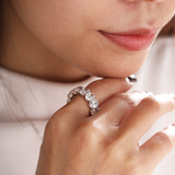 14K White Gold 7*5mm Oval Cut Lab Diamond Eternity Ring 14K White Gold 7*5mm Oval Cut Lab Diamond Eternity Ring