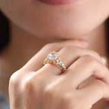 14K Yellow Gold 3.5ct Elongated Lab Diamond Antique-inspired Ring 14K Yellow Gold 3.5ct Elongated Lab Diamond Antique-inspired Ring