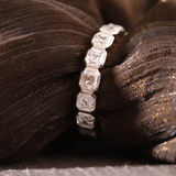 14K Yellow Gold Asscher Cut Lab Diamond Bezel Eternity Ring 14K Yellow Gold Asscher Cut Lab Diamond Bezel Eternity Ring