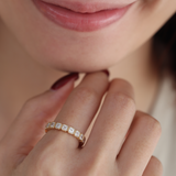 18K Yellow Gold Asscher Cut Lab Diamond Millegrain Bezel Eternity Ring 18K Yellow Gold Asscher Cut Lab Diamond Millegrain Bezel Eternity Ring