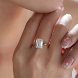 14K Yellow Gold 3ct Emerald Cut Lab DIamond Bezel Solitaire Ring 14K Yellow Gold 3ct Emerald Cut Lab DIamond Bezel Solitaire Ring