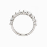 Platinum 4*3mm Emerald Cut Lab Diamond Half Eternity Ring Platinum 4*3mm Emerald Cut Lab Diamond Half Eternity Ring