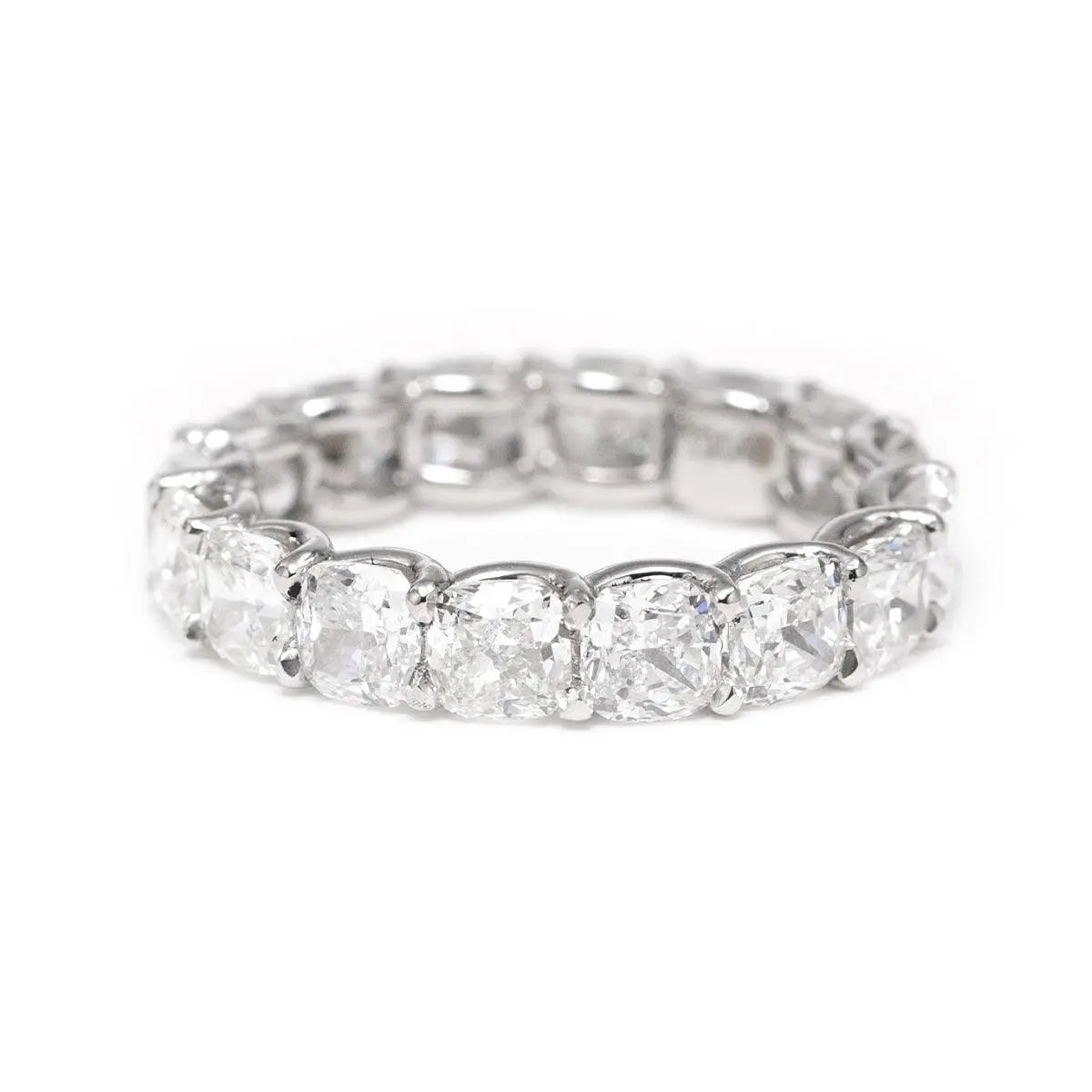 Platinum Cushion Cut Lab Diamond Eternity Ring Platinum Cushion Cut Lab Diamond Eternity Ring