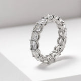Platinum Cushion Cut Lab Diamond Eternity Ring Platinum Cushion Cut Lab Diamond Eternity Ring