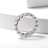 Platinum Cushion Cut Lab Diamond Eternity Ring Platinum Cushion Cut Lab Diamond Eternity Ring