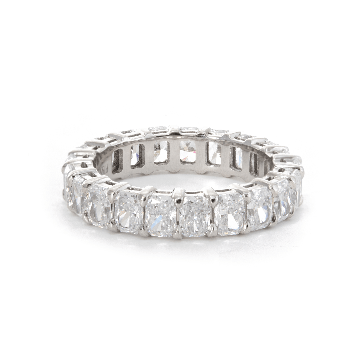 Platinum Radiant Cut Lab Diamond Eternity Wedding Band Platinum Radiant Cut Lab Diamond Eternity Wedding Band