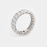 Platinum Radiant Cut Lab Diamond Eternity Wedding Band Platinum Radiant Cut Lab Diamond Eternity Wedding Band