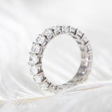 Platinum Radiant Cut Lab Diamond Eternity Wedding Band Platinum Radiant Cut Lab Diamond Eternity Wedding Band