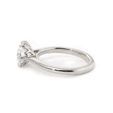 14K Yellow Gold 2 Carat Solitaire Diamond Ring Bridal Set with Round Lab Diamond and Floral Setting 14K White Gold