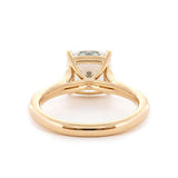 14K Yellow Gold 3ct Cushion Lab Diamond 4 Prongs Bridal Set Rings