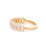 14K Yellow Gold 3ct Oval Cut Lab Diamond Hidden Halo Bridal Set Rings