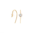 18K Yellow Gold Rose Cut Diamond Hook Earrings