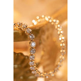 14K Yellow Gold Round Lab Diamond Bezel Setting Tennis Bracelet