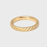 14k Yellow Gold Round Lab Diamond Bezel Matte Bridal Set Rings