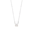 18K White Gold 1ct Round Lab Diamond Double Prong Basket Setting Necklace