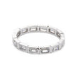 18K White Gold Emerald Cut Lab Diamond Bezel Eternity Ring
