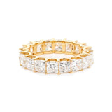 18K Yellow Gold Princess Cut Lab Diamond Eternity Band