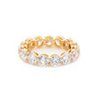 18K Yellow Gold Round Lab Diamond Shared Prong Setting Eternity Ring