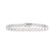 14K White Gold Round Lab Diamond Crown Setting Lab Diamond Tennis Bracelet