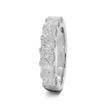Platinum Princess Cut Lab Diamond 7 Stone Half Eternity Ring