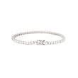 14K White Gold Round Cut Lab Diamond 4 Prong Basket Tennis Bracelet