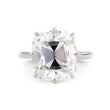 14K Yellow Gold 9 Carat Old Mine Cut Lab Diamond Solitaire Ring Platinum