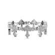 14K White Gold Knight' s Faith Pavé Lab Diamond Bracelet