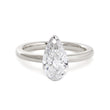 14K Yellow and White Gold 2ct Pear Cut Lab Diamond Half Bezel Solitaire Ring