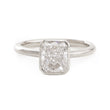 14K Yellow Gold 1.5ct Radiant Cut Lab Diamond Bezel Setting Solitaire Ring