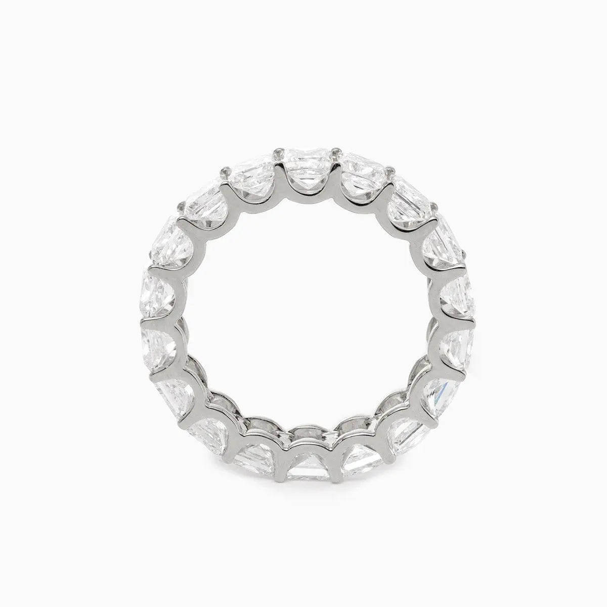 18K Yellow Gold Princess Cut Lab Diamond Eternity Band 14K White Gold 3.5*3.5mm Princess Cut DEF VVS-VS